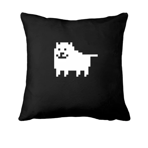 Подушка, Черный, Undertale game dog