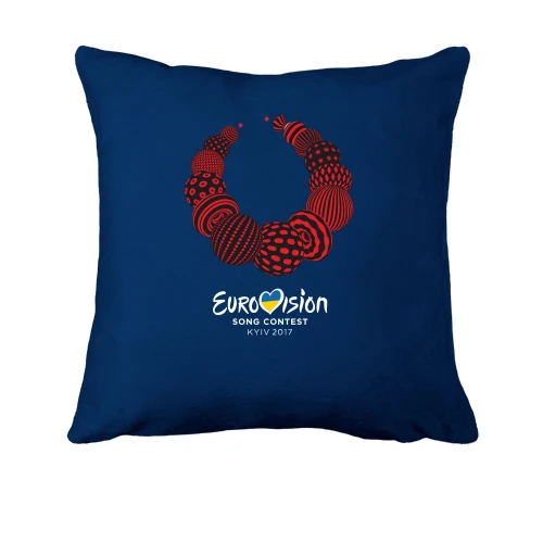 Подушка, Синій, Eurovision Ukraine (з намистом)