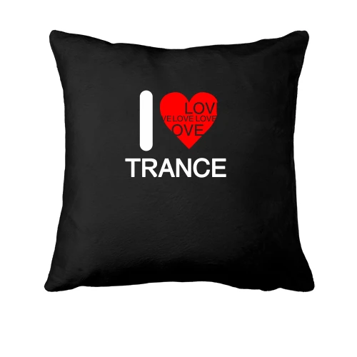 Подушка, Черный, I Love Trance