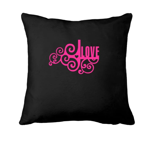 Подушка, Чорний, Love (3)