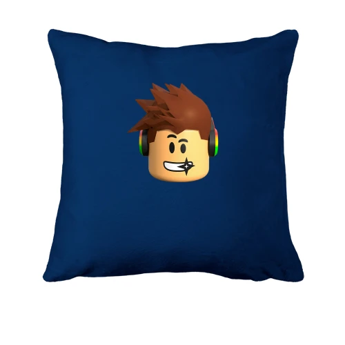 Подушка, Синій, Roblox face