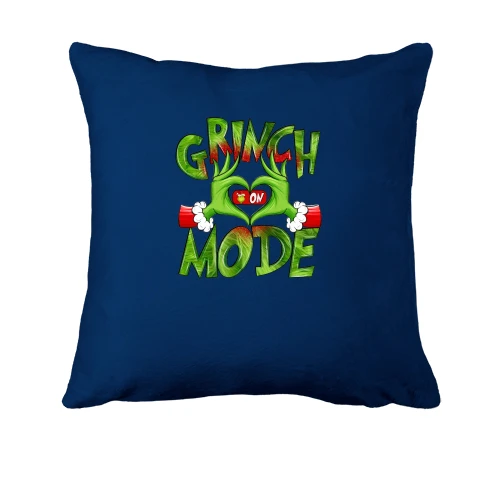 Подушка, Синий, Grinch Mode On