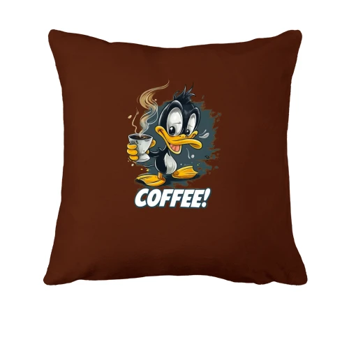Подушка, Черный, Coffee с утенком