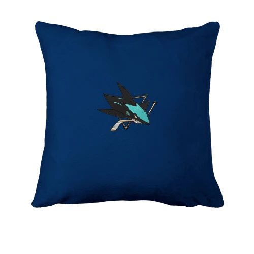 Подушка, Синій, з вишитою емблемою San Jose Sharks
