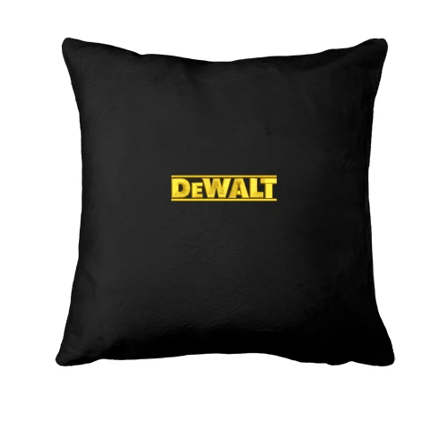 Подушка, Черный, с вышитым логотипом DeWalt