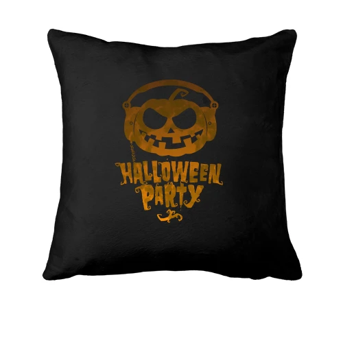 Подушка, Черный, с надписью Halloween Party