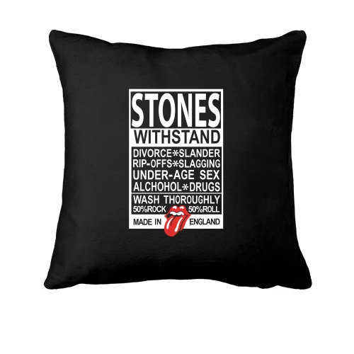 Подушка, Черный, Rolling Stones Made in Englad