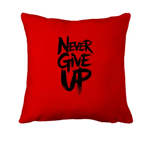 Подушка, Красный, Never Give Up