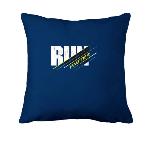 Подушка, Синий, Run Faster