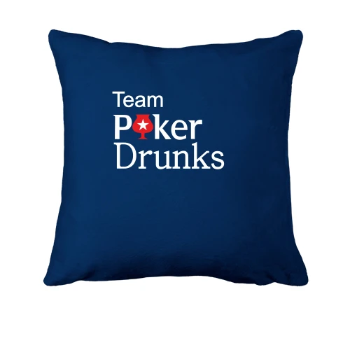 Подушка, Синий, Team Poker Drunks