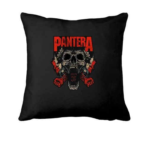 Подушка, Черный, Pantera (с черепом)
