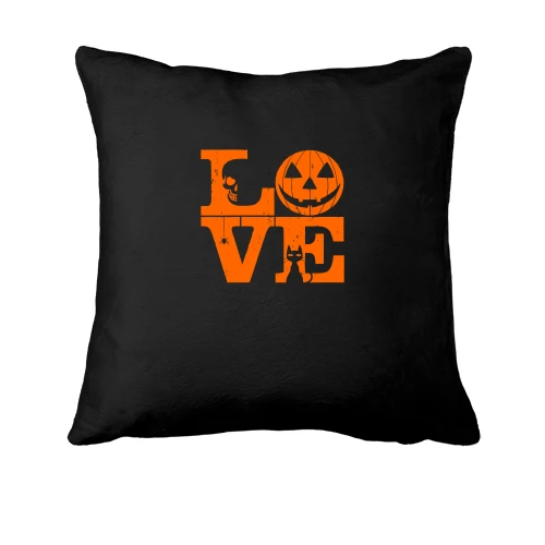 Подушка, Черный, Love Halloween
