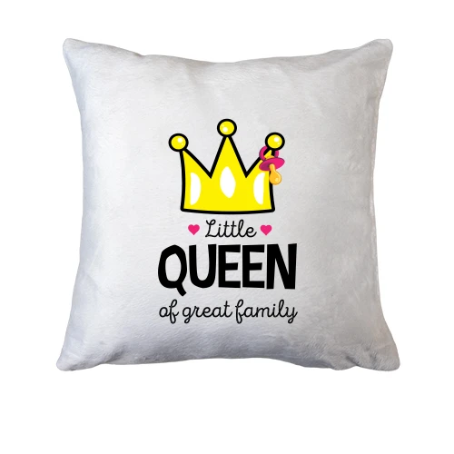 Подушка, Белый, Little queen af great family