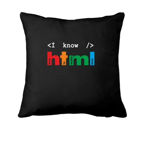 Подушка, Черный, Я знаю html