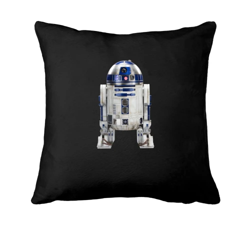 Подушка, Черный, с рисунком робота R2 D2