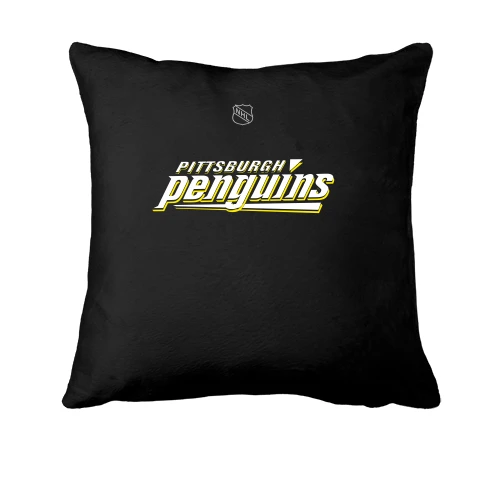 Подушка, Черный, Pittsburgh Penguins с крупной надписью и логотипом NHL