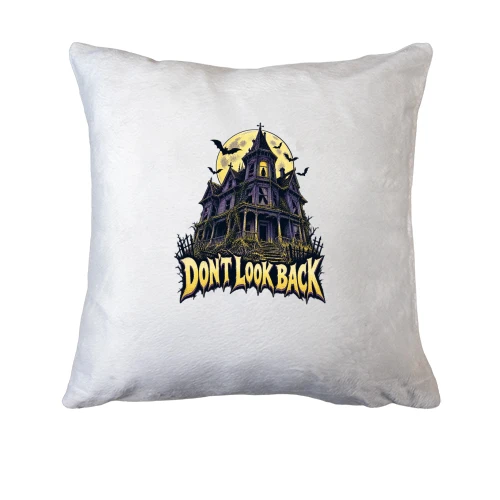 Подушка с надписью «Don't look back»