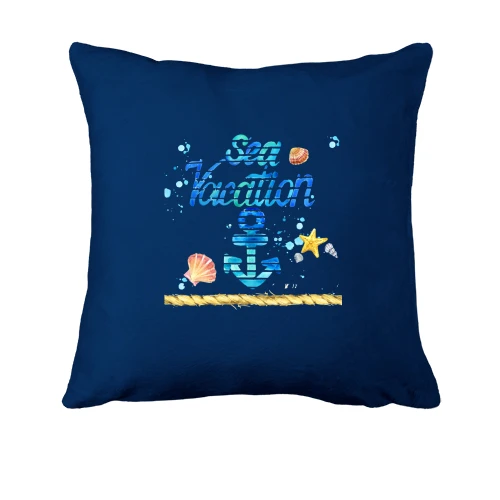Подушка, Синий, Sea vacation
