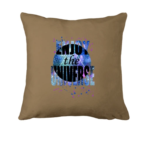 Подушка, Белый, с принтом «Enjoy the universe»