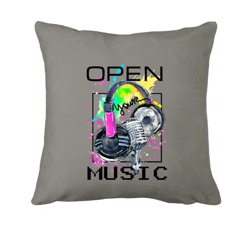 Подушка, Синий, с наушниками Open your music (2)