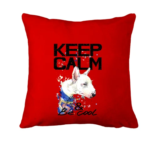 Подушка з бультер'єр Ceep calm and be cool