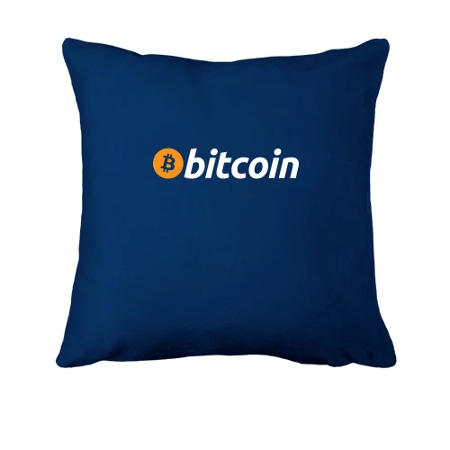 Подушка, Синий, Bitcoin