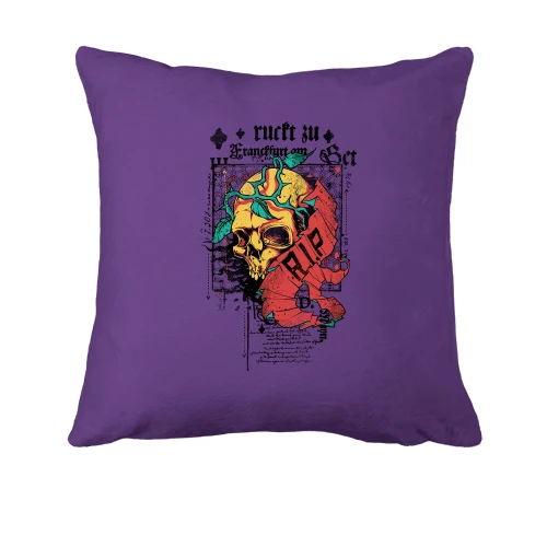 Подушка, Фіолетовий, Skull RIP