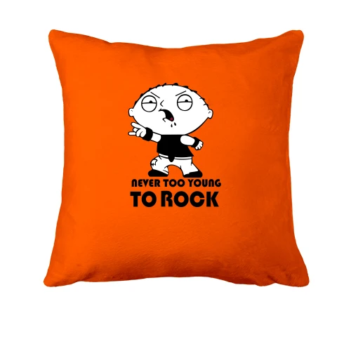 Подушка, Красный, Never too young to rock