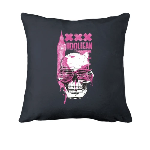 Подушка, Сірий, hooligan skull