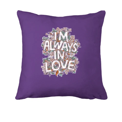 Подушка, Фиолетовый, i`m always in love