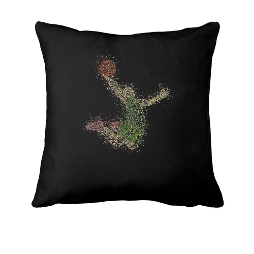 Подушка з баскетболістом в повітрі
