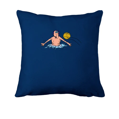 Подушка, Синий, с вратарём водного поло 2