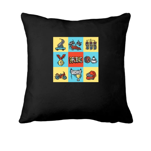 Подушка з гоночними символами