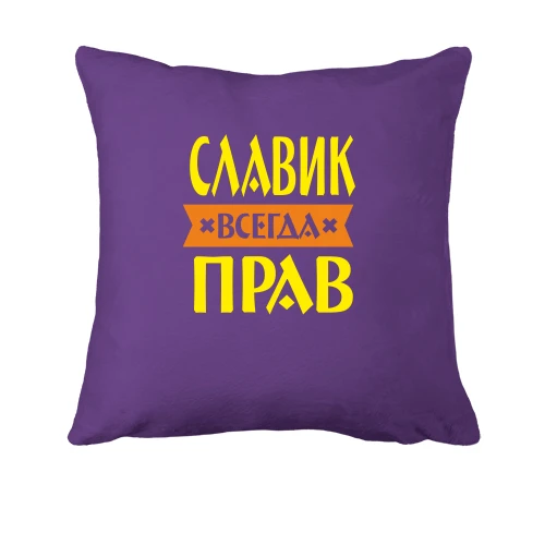 Подушка, Фиолетовый, Славик всегда прав