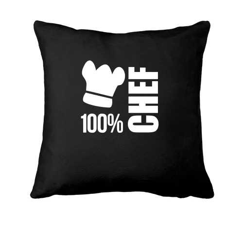 Подушка, Чорний, для Шеф кухаря "100% chef"