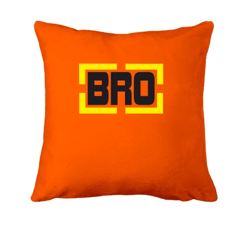 Подушка, Оранжевый, BRO (рамка)
