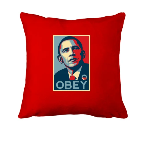 Подушка, Красный, Obey Obama