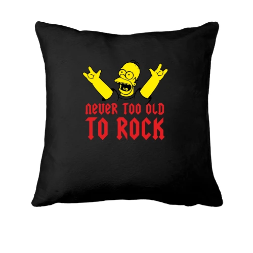 Подушка, Черный, Never too old to rock!