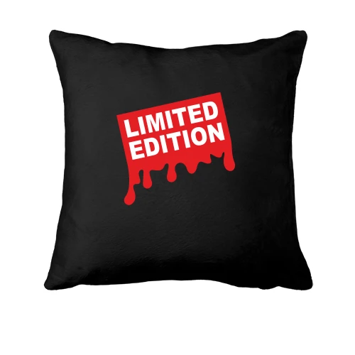 Подушка, Чорний, Limited Edition з червоними патьоками