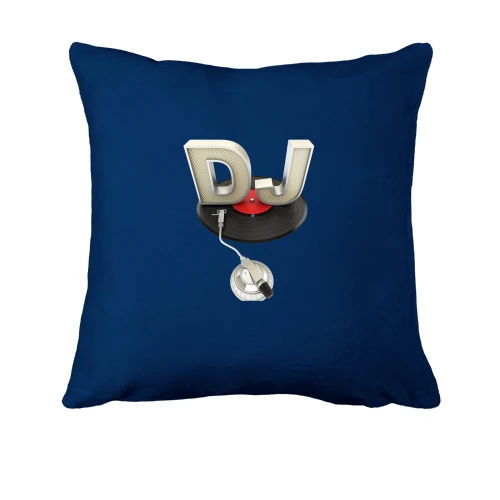 Подушка, Синий, c пластинкой "dj"
