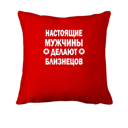 Подушка Настоящие мужчины делают близнецов