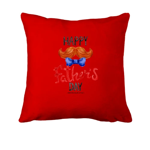 Подушка, Червоний, з написом Happy Father`s day