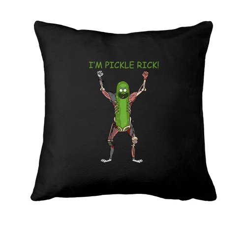 Подушка з Огірочком Ріком і написом «I'm Pickle Rick»