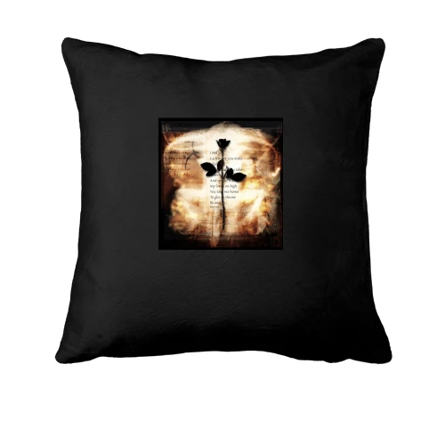 Подушка, Черный, Depeche Mode black rose