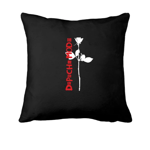 Подушка, Черный, Depeche Mode white Rose