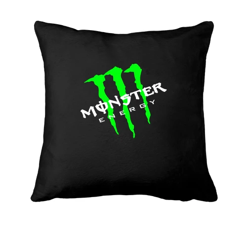 Подушка, Чорний, Monster energy (навскіс)