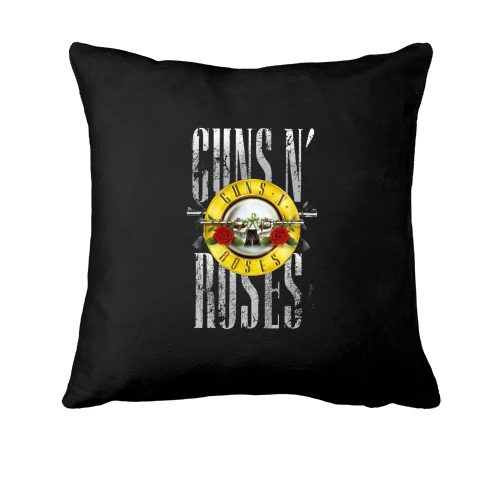 Подушка, Чорний, з написом і лого Guns n` roses