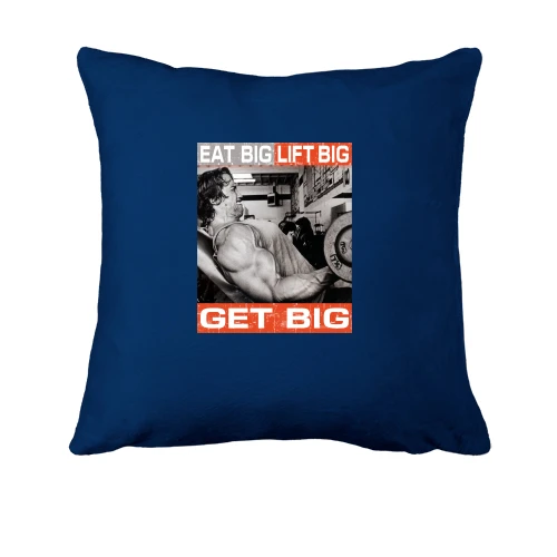 Подушка, Синий, с Шварценеггером "Get Big"