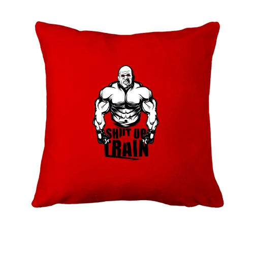 Подушка c бодибилдером "shut up and train"