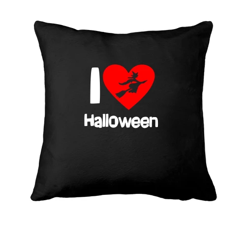 Подушка, Черный, I love Halloween